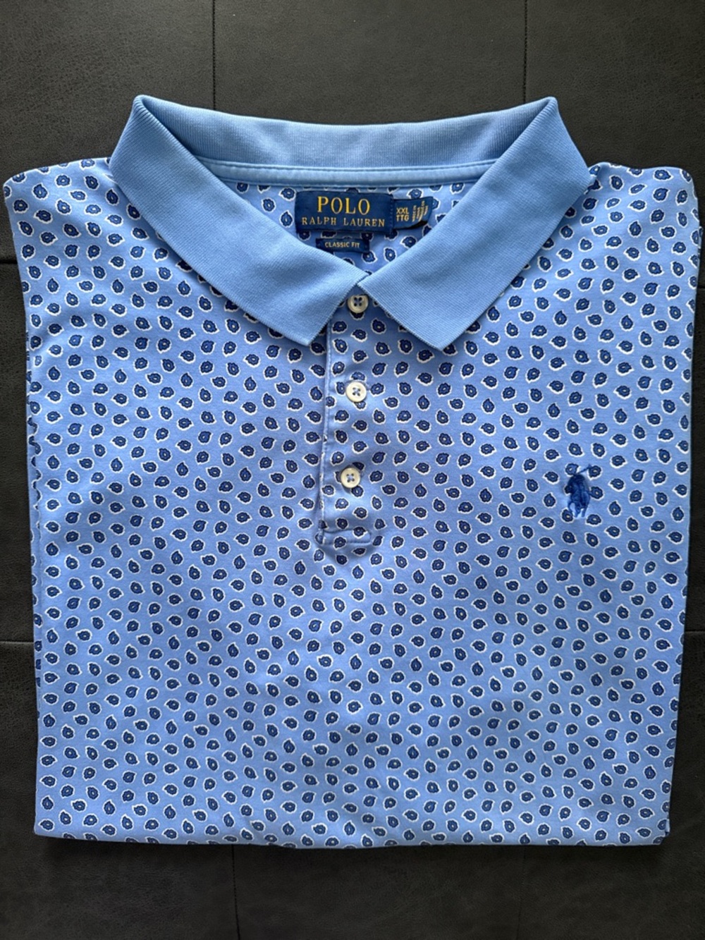 Polo by Ralph Lauren Light Blue Mini Dot Polo Shirt - Picture 1 of 6